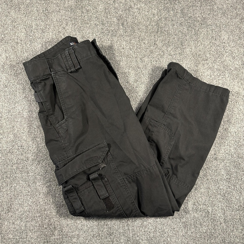 5.11 Tactical Pants Womens 32x32 Black Cargo Adjustable Waist Workwear Utility